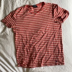 Polo by Ralph Lauren striped v-neck tee.